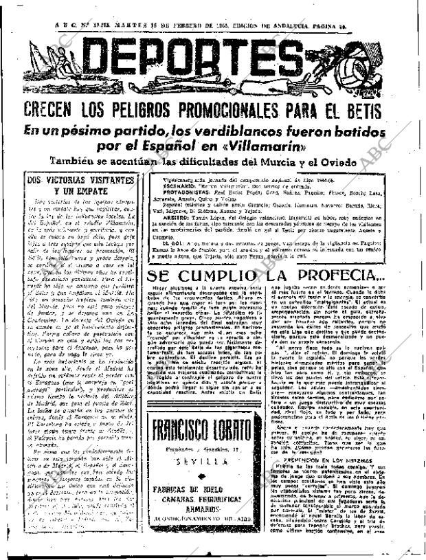 ABC SEVILLA 16-02-1965 página 39