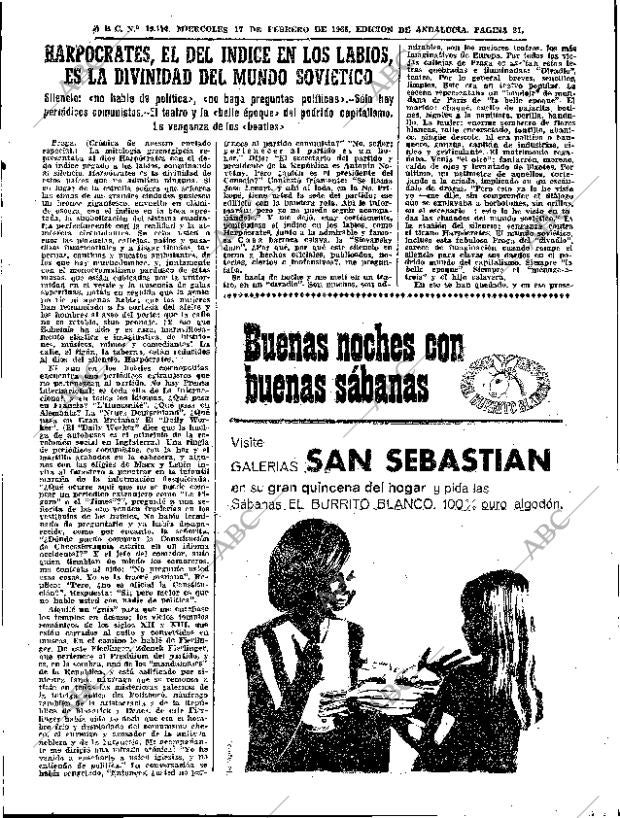 ABC SEVILLA 17-02-1965 página 21