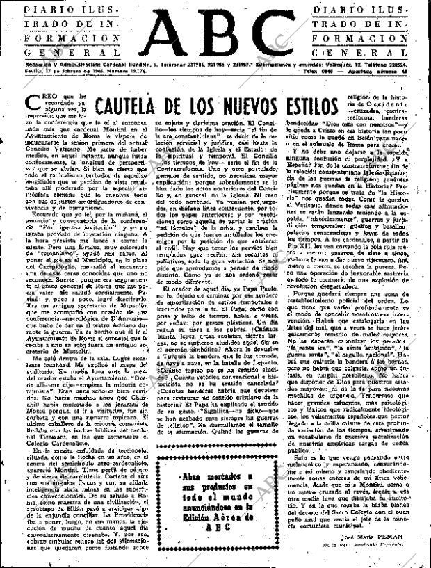 ABC SEVILLA 17-02-1965 página 3