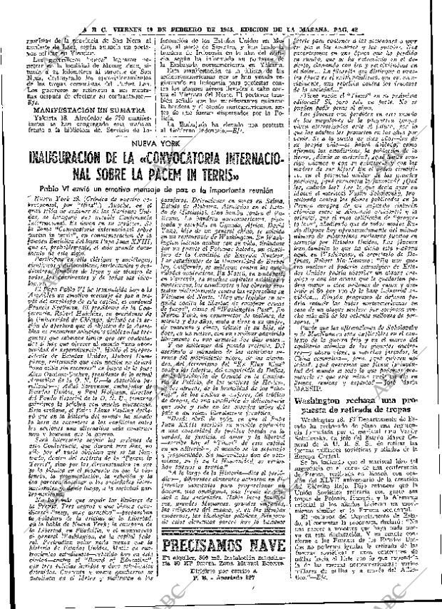 ABC MADRID 19-02-1965 página 42