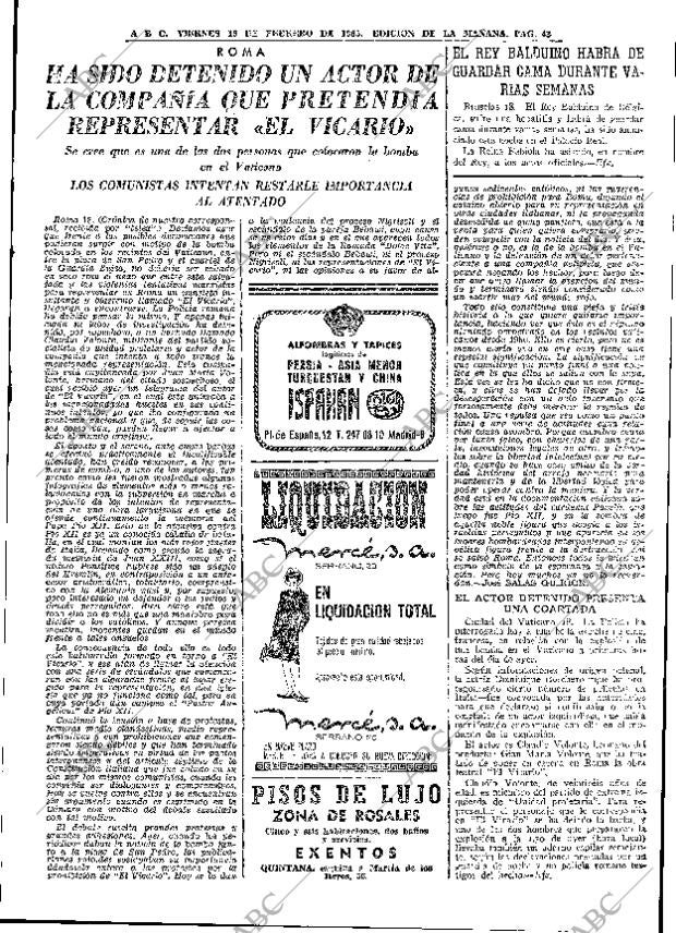 ABC MADRID 19-02-1965 página 43