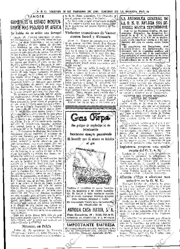 ABC MADRID 19-02-1965 página 44