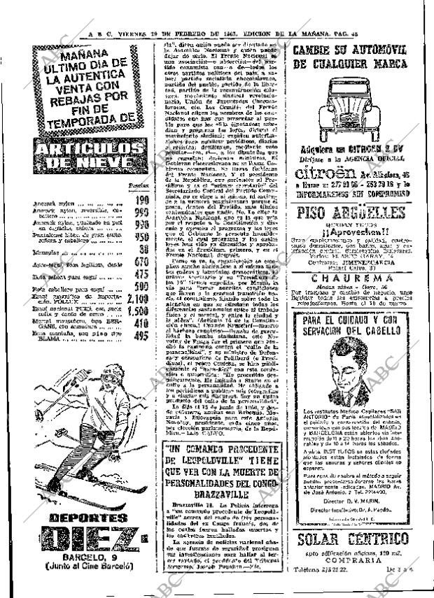 ABC MADRID 19-02-1965 página 46