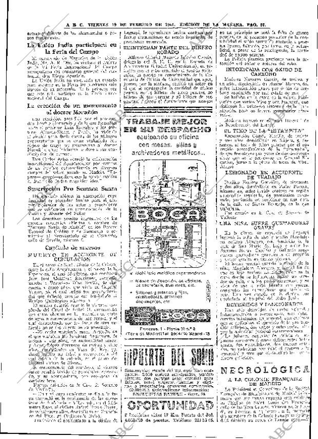 ABC MADRID 19-02-1965 página 57