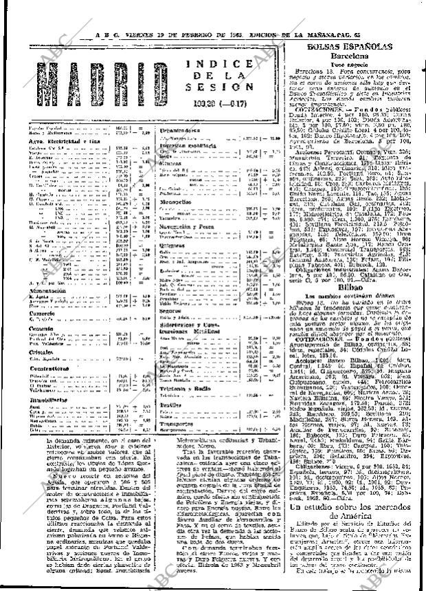 ABC MADRID 19-02-1965 página 63