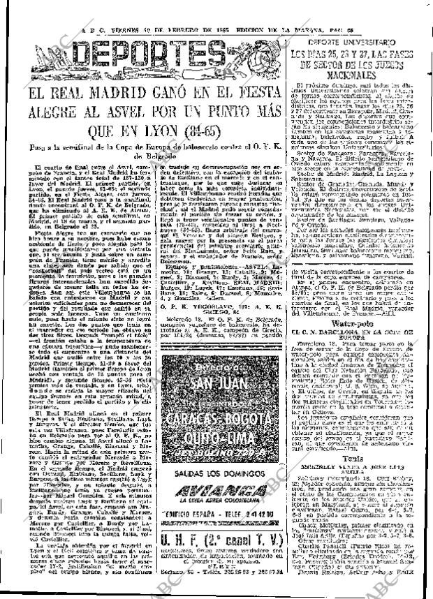 ABC MADRID 19-02-1965 página 65