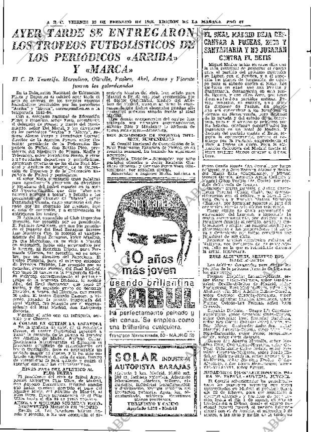 ABC MADRID 19-02-1965 página 67