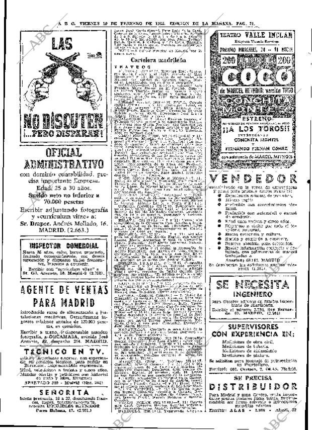 ABC MADRID 19-02-1965 página 71