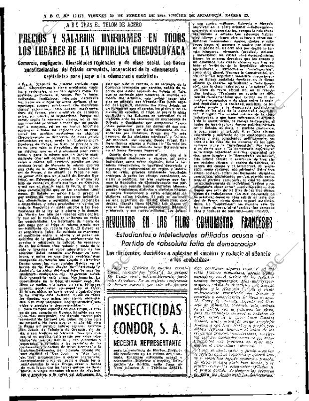 ABC SEVILLA 19-02-1965 página 23