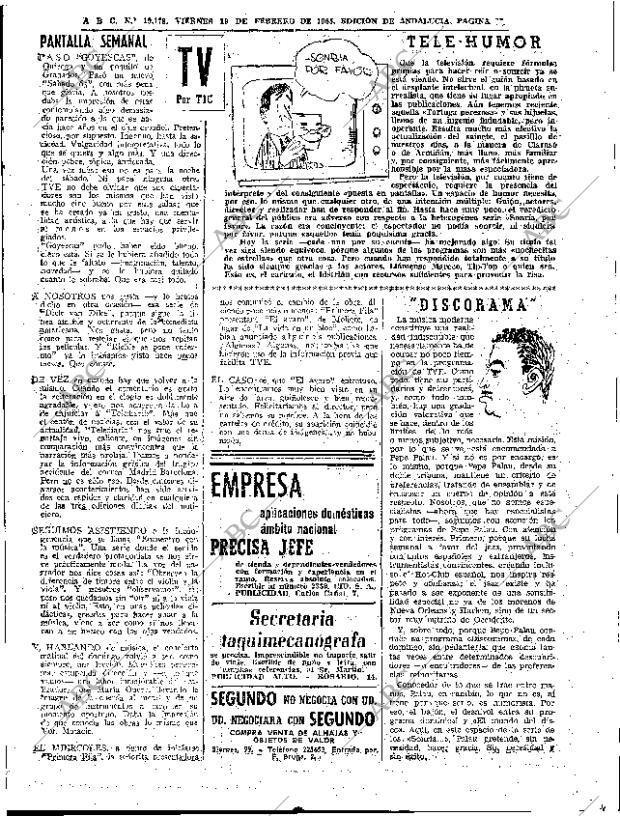 ABC SEVILLA 19-02-1965 página 41