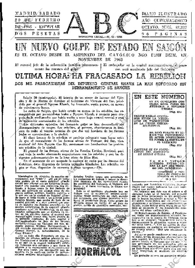 ABC MADRID 20-02-1965 página 47