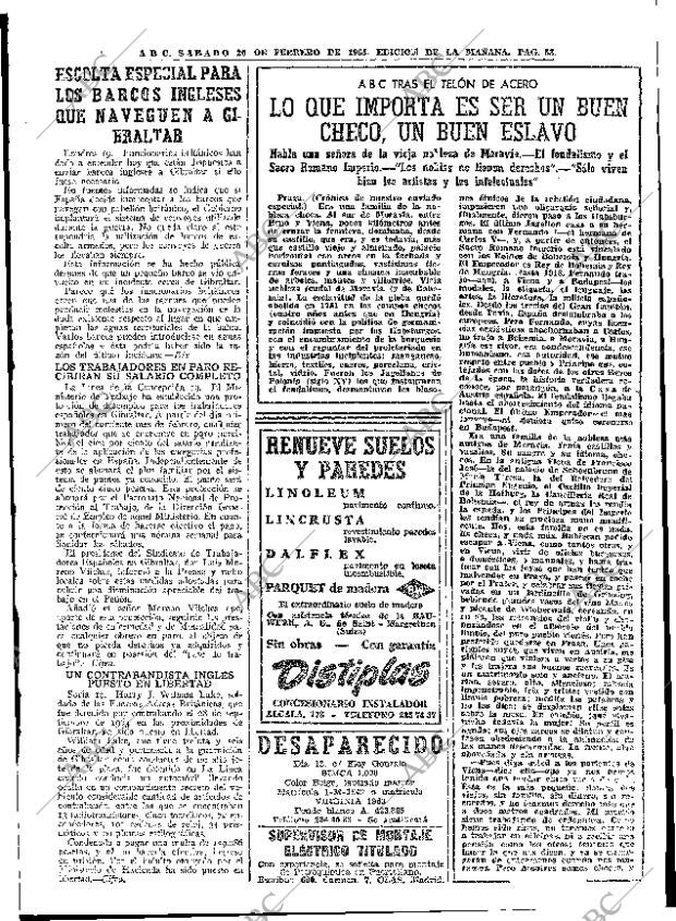 ABC MADRID 20-02-1965 página 53