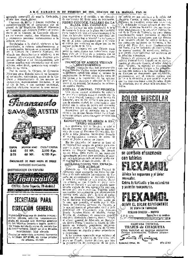 ABC MADRID 20-02-1965 página 62