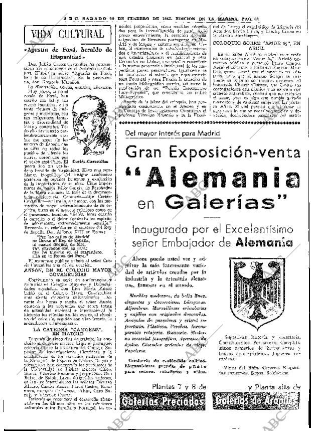 ABC MADRID 20-02-1965 página 67