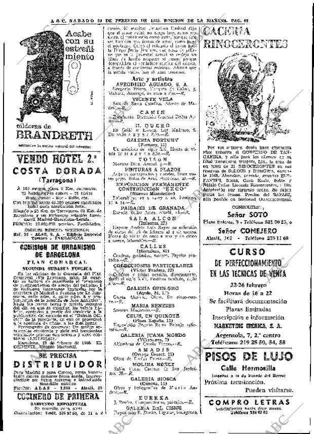 ABC MADRID 20-02-1965 página 68