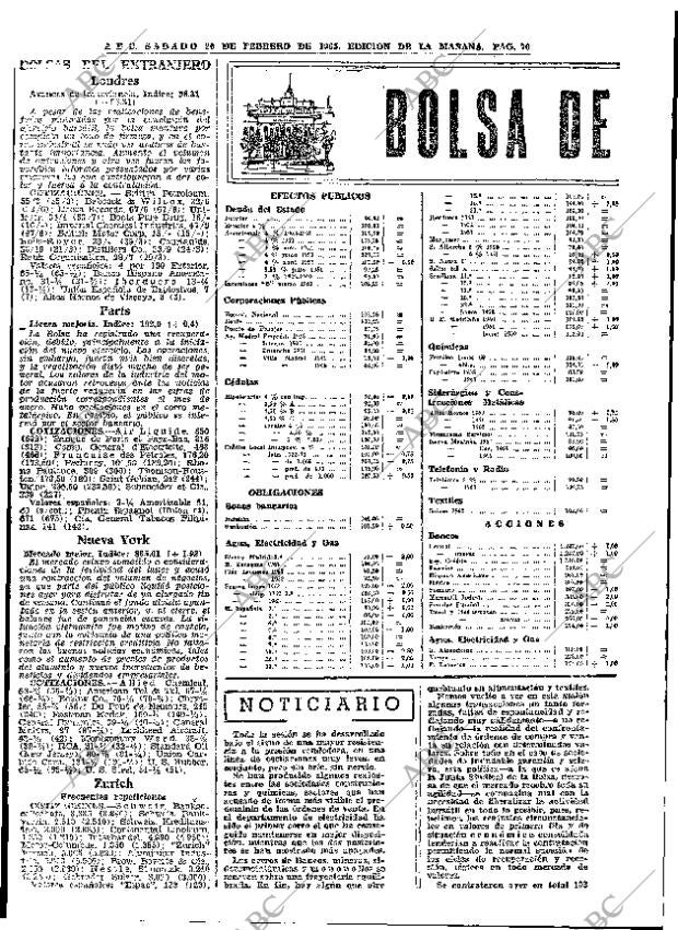 ABC MADRID 20-02-1965 página 70