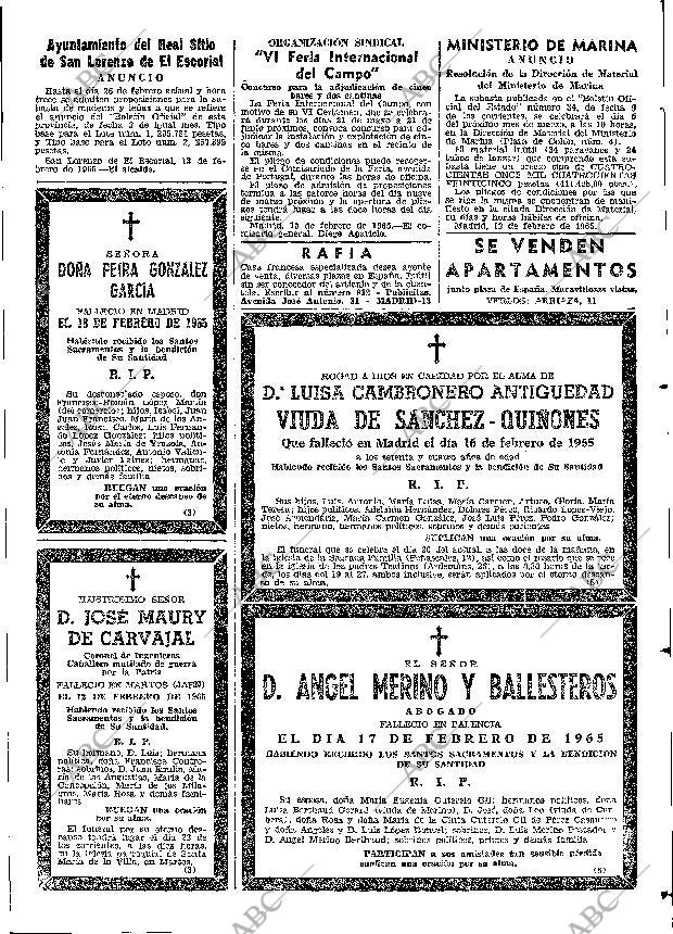 ABC MADRID 20-02-1965 página 93