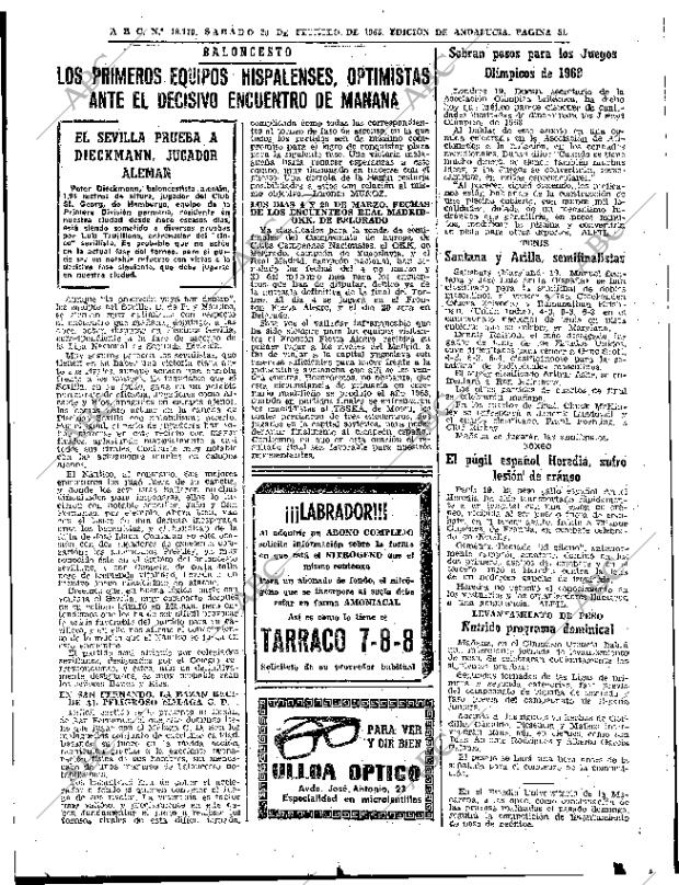 ABC SEVILLA 20-02-1965 página 51