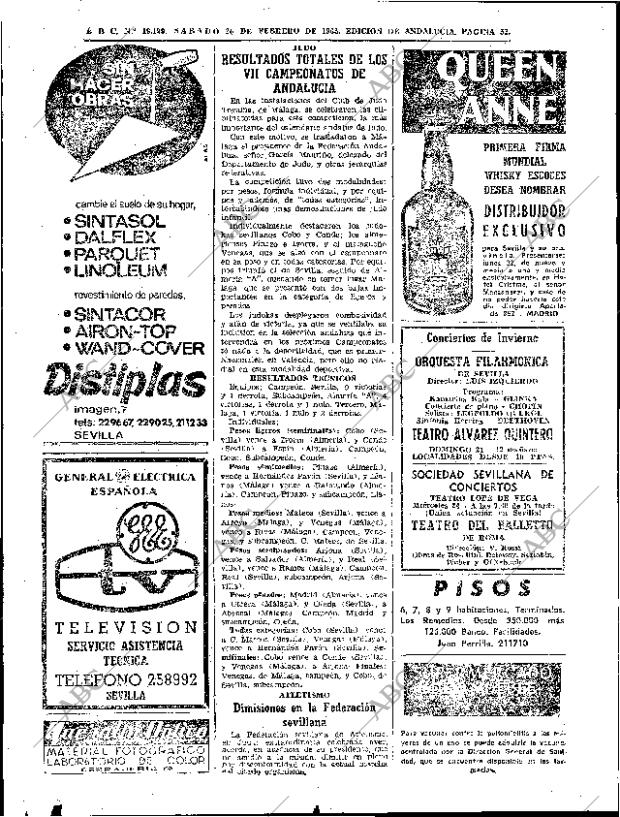 ABC SEVILLA 20-02-1965 página 52