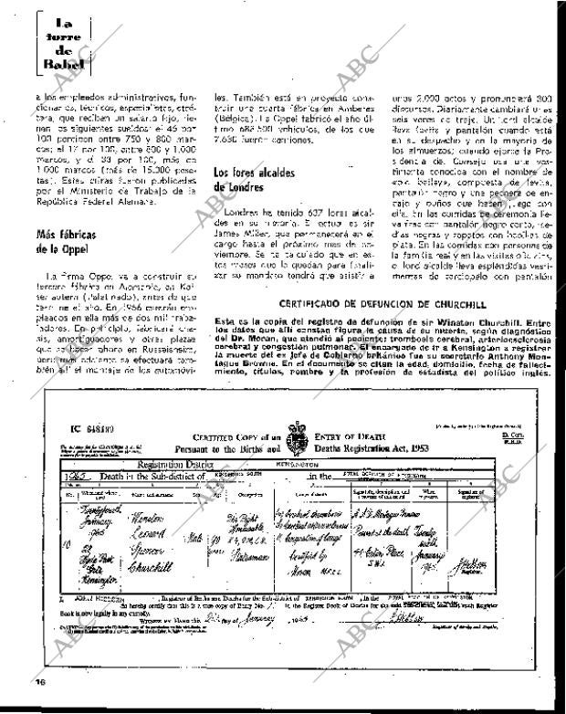 BLANCO Y NEGRO MADRID 20-02-1965 página 16