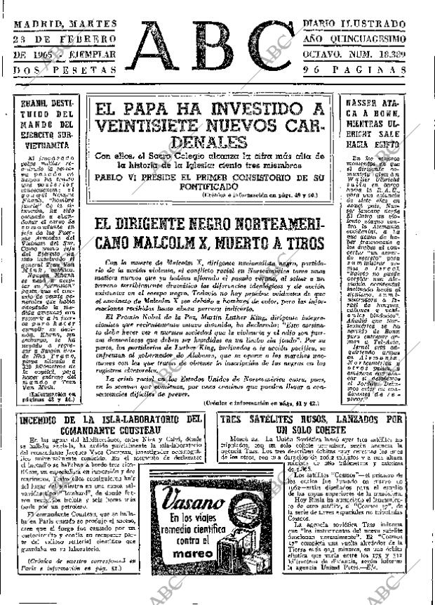 ABC MADRID 23-02-1965 página 39