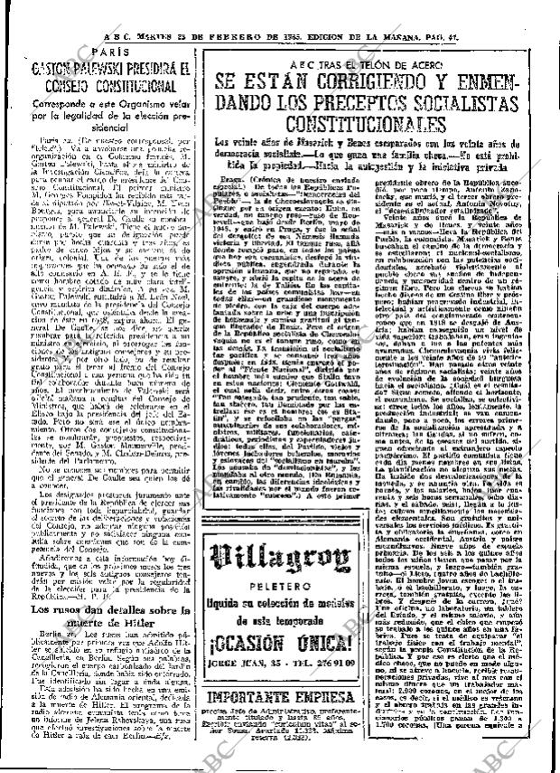 ABC MADRID 23-02-1965 página 47