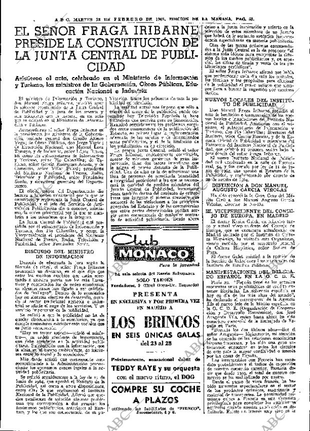 ABC MADRID 23-02-1965 página 53