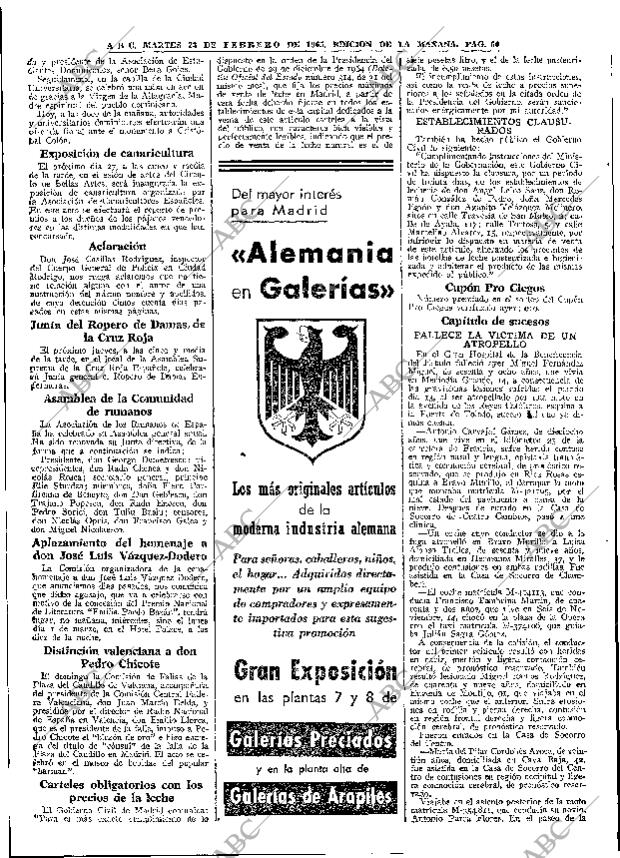 ABC MADRID 23-02-1965 página 60