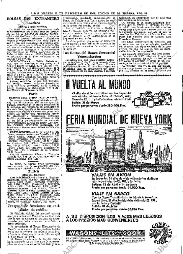 ABC MADRID 23-02-1965 página 65