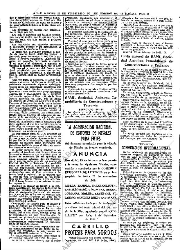 ABC MADRID 23-02-1965 página 66