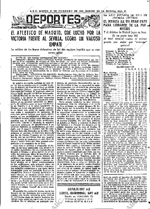 ABC MADRID 23-02-1965 página 67