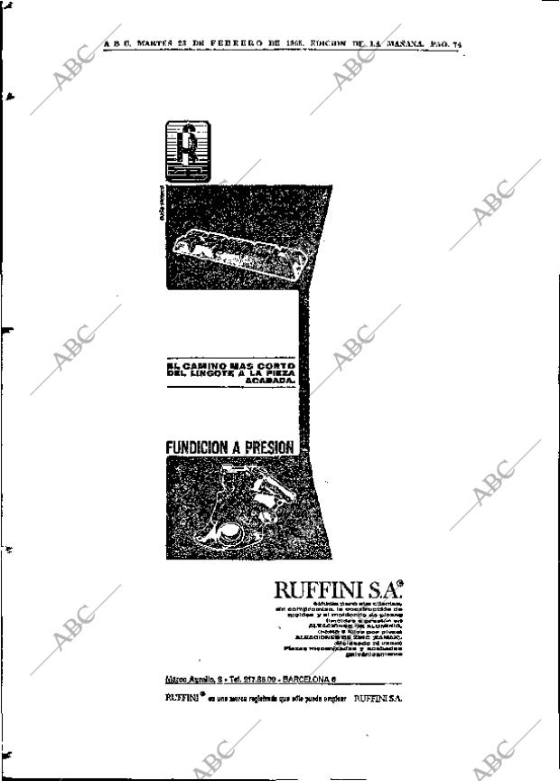 ABC MADRID 23-02-1965 página 74