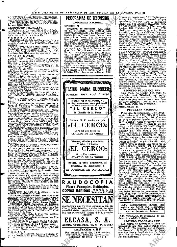 ABC MADRID 23-02-1965 página 80