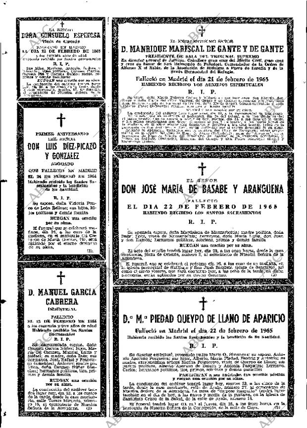 ABC MADRID 23-02-1965 página 90