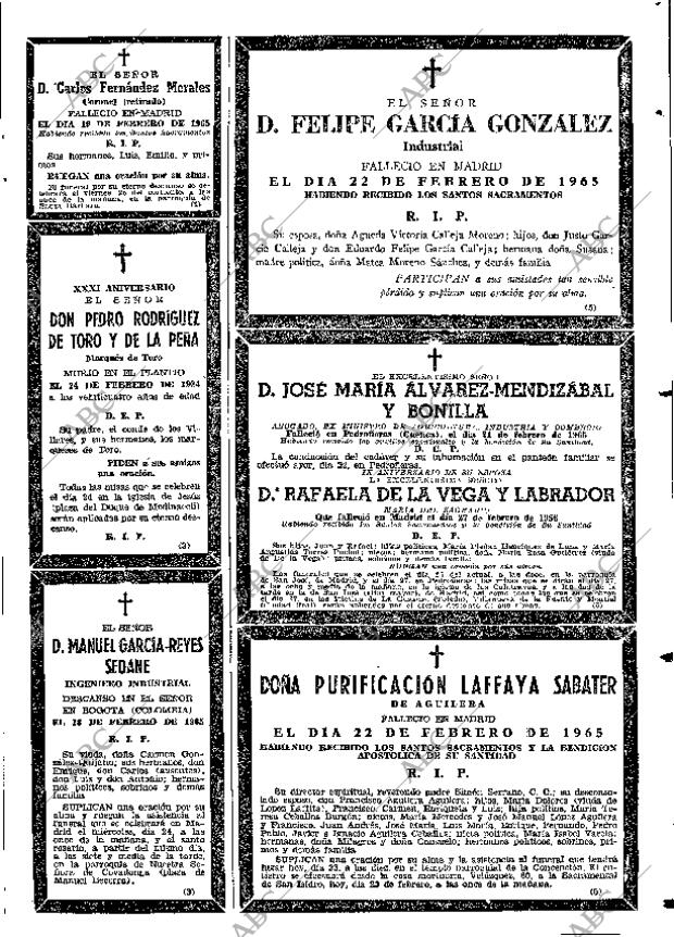 ABC MADRID 23-02-1965 página 91