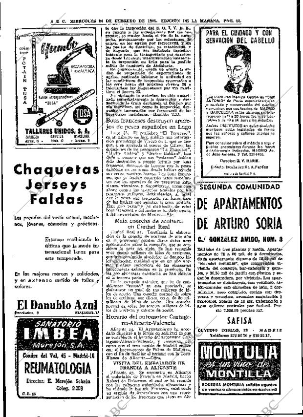 ABC MADRID 24-02-1965 página 42