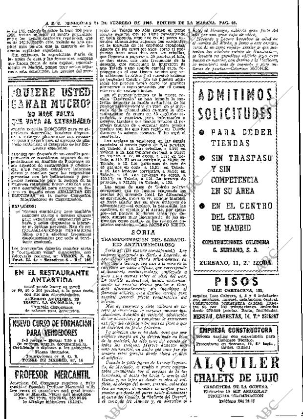 ABC MADRID 24-02-1965 página 46