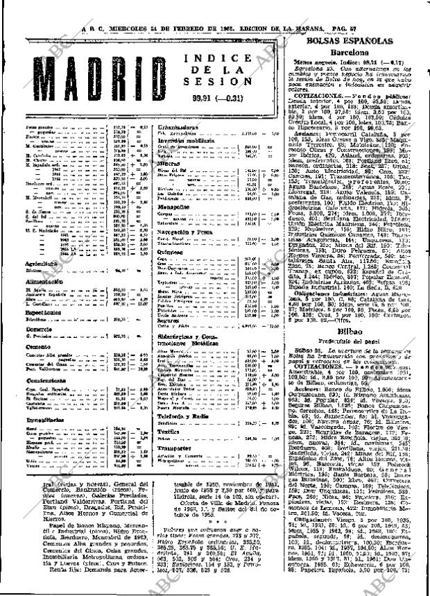 ABC MADRID 24-02-1965 página 57