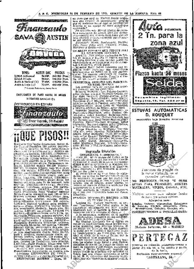 ABC MADRID 24-02-1965 página 62