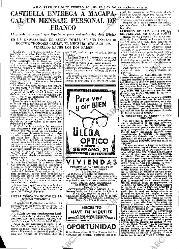 ABC MADRID 26-02-1965 página 33