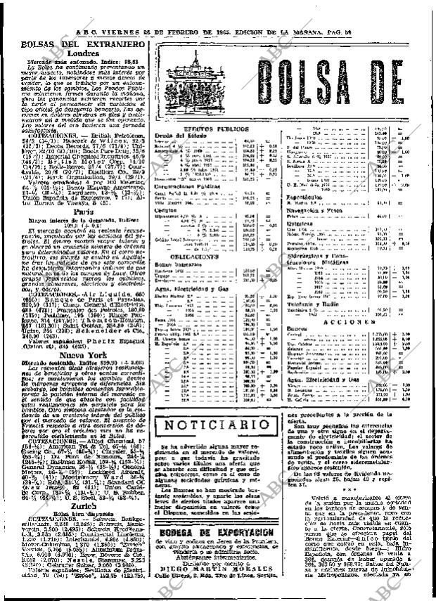 ABC MADRID 26-02-1965 página 58