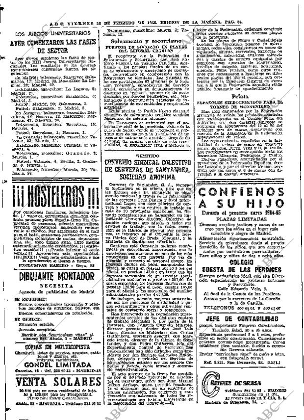 ABC MADRID 26-02-1965 página 64