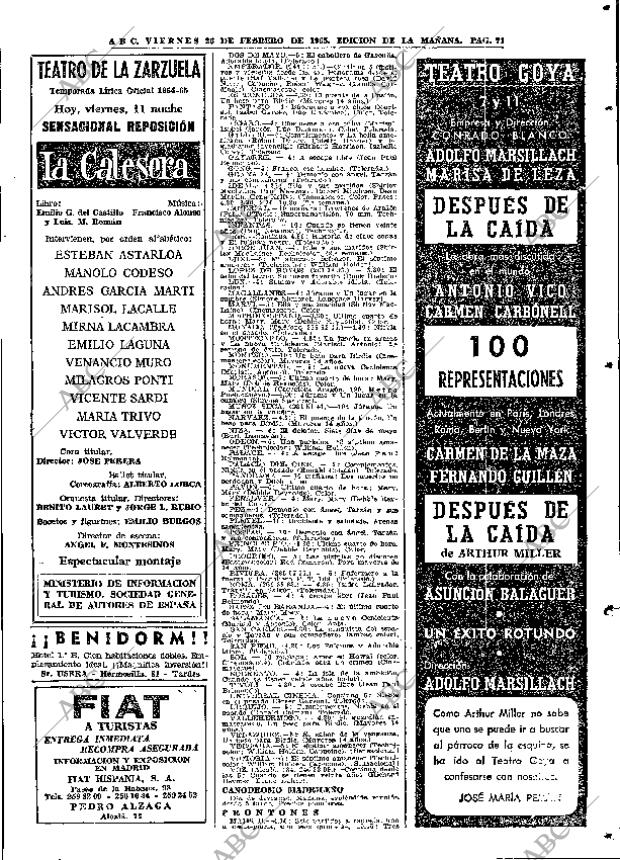 ABC MADRID 26-02-1965 página 71