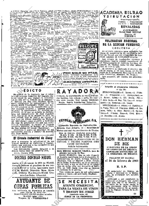 ABC MADRID 27-02-1965 página 100