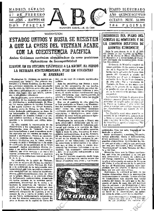 ABC MADRID 27-02-1965 página 47