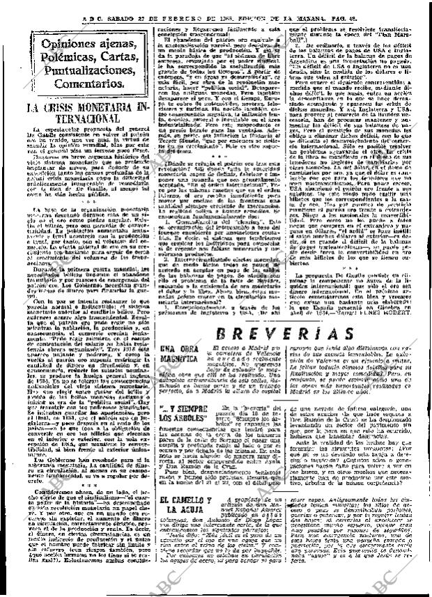 ABC MADRID 27-02-1965 página 48