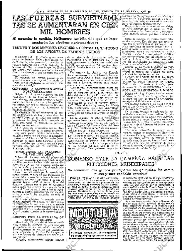 ABC MADRID 27-02-1965 página 49