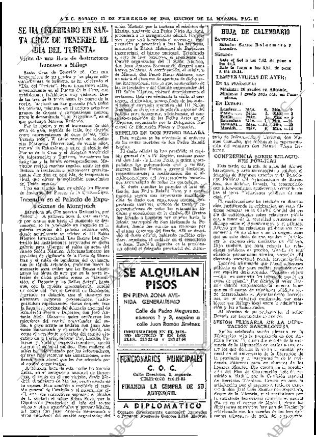 ABC MADRID 27-02-1965 página 61