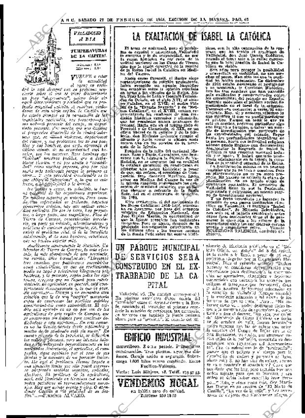 ABC MADRID 27-02-1965 página 67