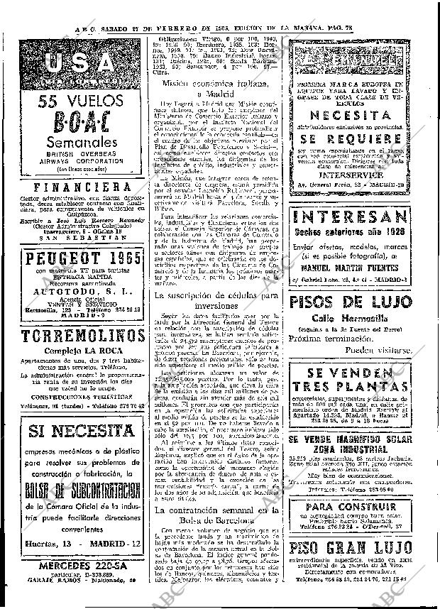 ABC MADRID 27-02-1965 página 78